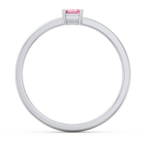 Elegant Princess Ring – Sterling Silver with Pink Tourmaline
