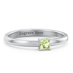 Elegant Princess Ring in 925 Sterling Silver with Peridot