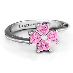 Four Heart Clover Ring