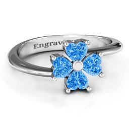Four Heart Clover Ring