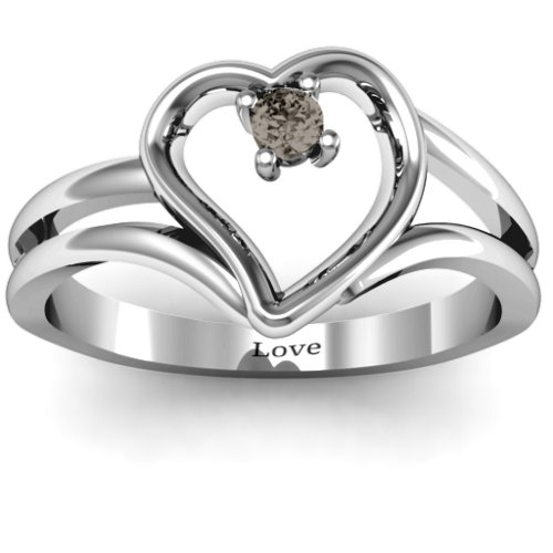 Split Shank Heart Ring