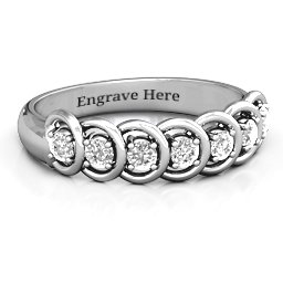 6 to 9 Stones in Halo Ring