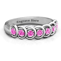 6 to 9 Stones in Halo Ring