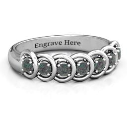 6 to 9 Stones in Halo Ring