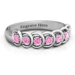 6 to 9 Stones in Halo Ring