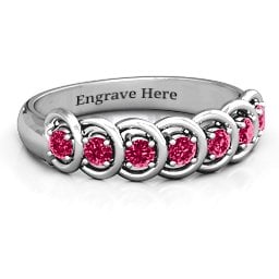 6 to 9 Stones in Halo Ring