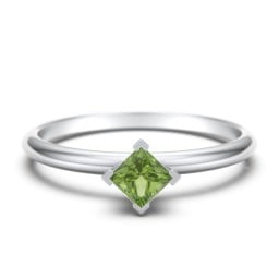 Stacking Ring with Compass Set Princess Gemstone