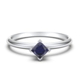 Stacking Ring with Compass Set Princess Gemstone