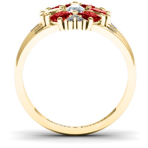 Arachna Centre Marquise and Princess Ring with Accents