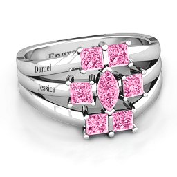 Charlotte Centre Marquise and Princess Ring