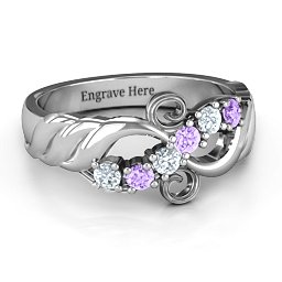 Ariel Wave and Swirl Ring