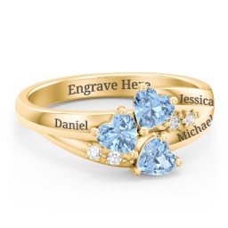 Heart Cluster Ring with Accents