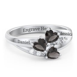 Heart Cluster Ring with Accents