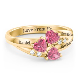 Heart Cluster Ring with Accents