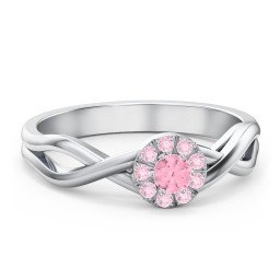 Braided Floral Cluster Ring