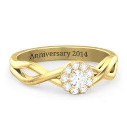 Braided Floral Cluster Ring