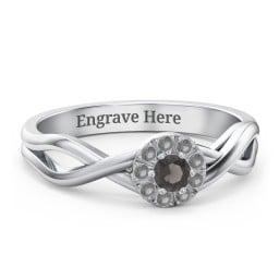 Braided Floral Cluster Ring