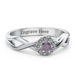 Braided Floral Cluster Ring