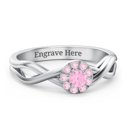 Braided Floral Cluster Ring