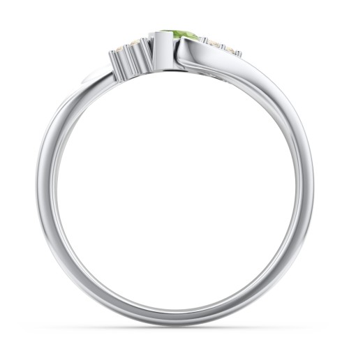 Twisted Marquise Ring with Shoulder Accents