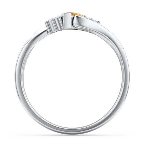 Twisted Marquise Ring with Shoulder Accents