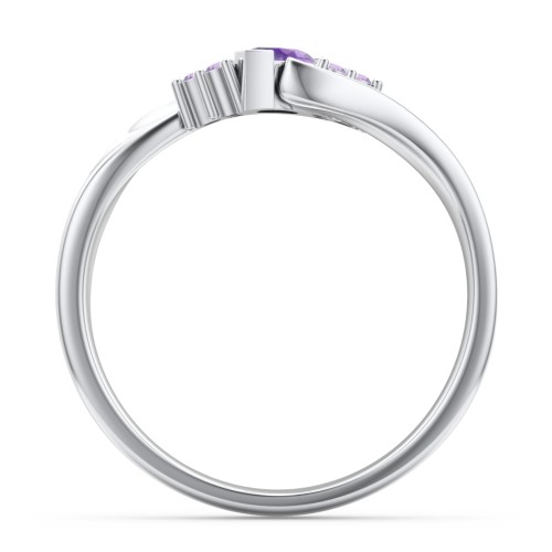 Twisted Marquise Ring with Shoulder Accents