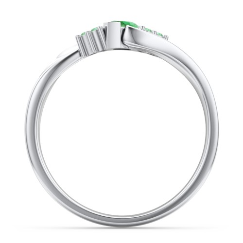 Twisted Marquise Ring with Shoulder Accents