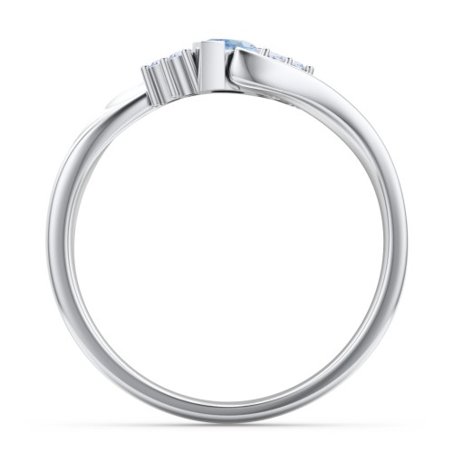 Twisted Marquise Ring with Shoulder Accents