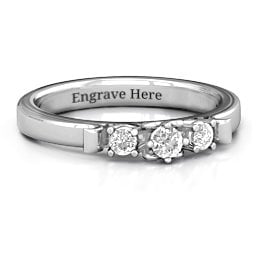 3-Stone Ring with Heart Gallery