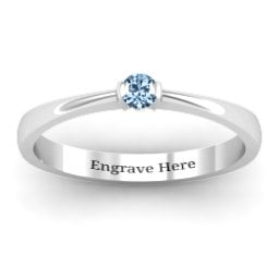 Semi Bezel Set Solitaire Ring
