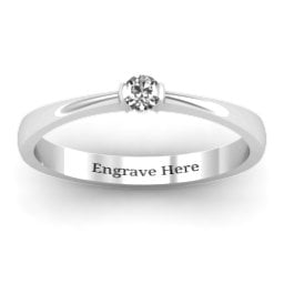 Semi Bezel Set Solitaire Ring