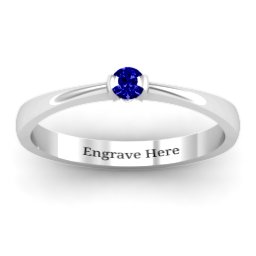 Semi Bezel Set Solitaire Ring