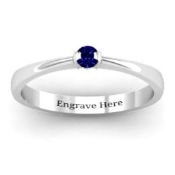 Semi Bezel Set Solitaire Ring