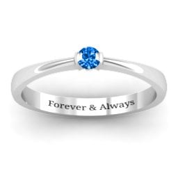 Semi Bezel Set Solitaire Ring