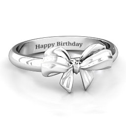 Papillon Bow Ring in 925 Sterling Silver