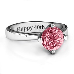 Large Stone Solitaire Ring