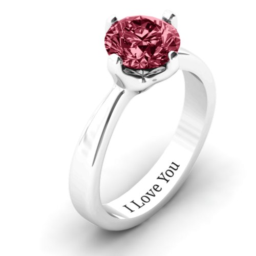 Large Stone Solitaire Ring
