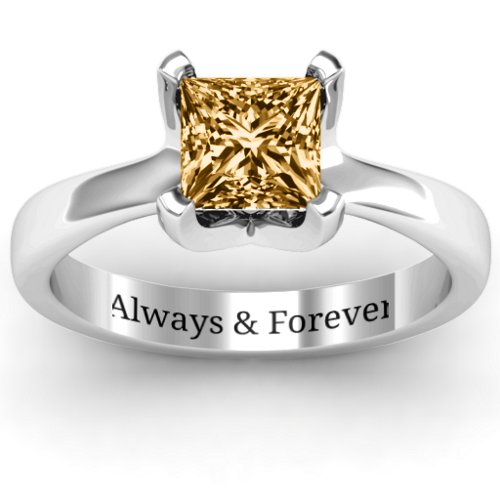 Large Princess Solitaire Ring