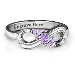 Solitaire Infinity Ring with Accents