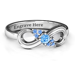 Solitaire Infinity Ring with Accents