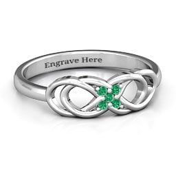 Infinity Knot Ring with Accents