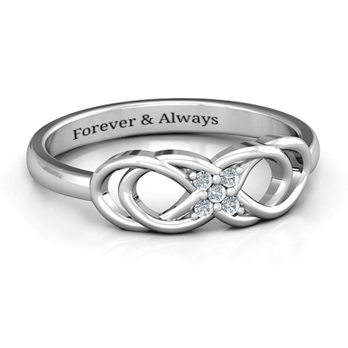 Infinity Knot Ring with Accents