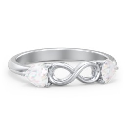 Two Hearts to Infinity Ring