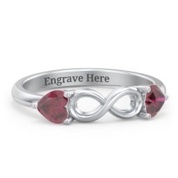 Two Hearts to Infinity Ring