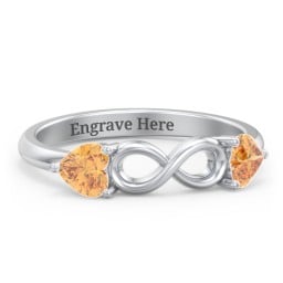 Two Hearts to Infinity Ring