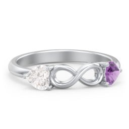 Two Hearts to Infinity Ring