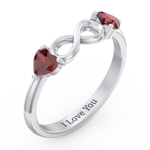 Two Hearts to Infinity Ring
