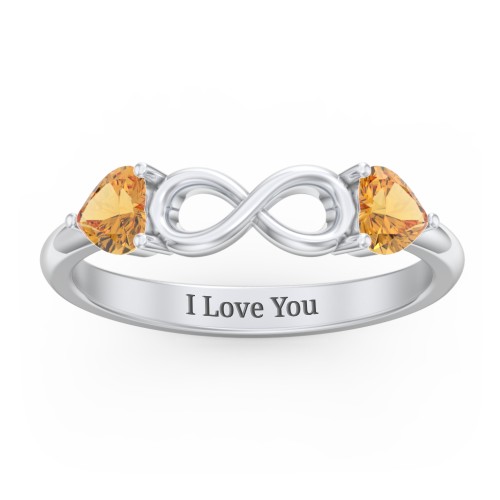 Two Hearts to Infinity Ring