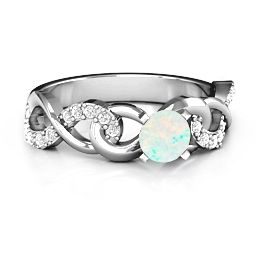 Triple Infinity with Accents Ring