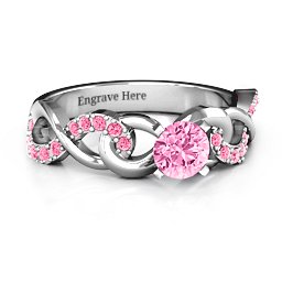 Triple Infinity with Accents Ring